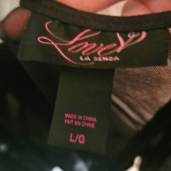 Love by La Senza Push Up Criss Cross Chest Ribbon Detail Corset - Picture 6 of 7